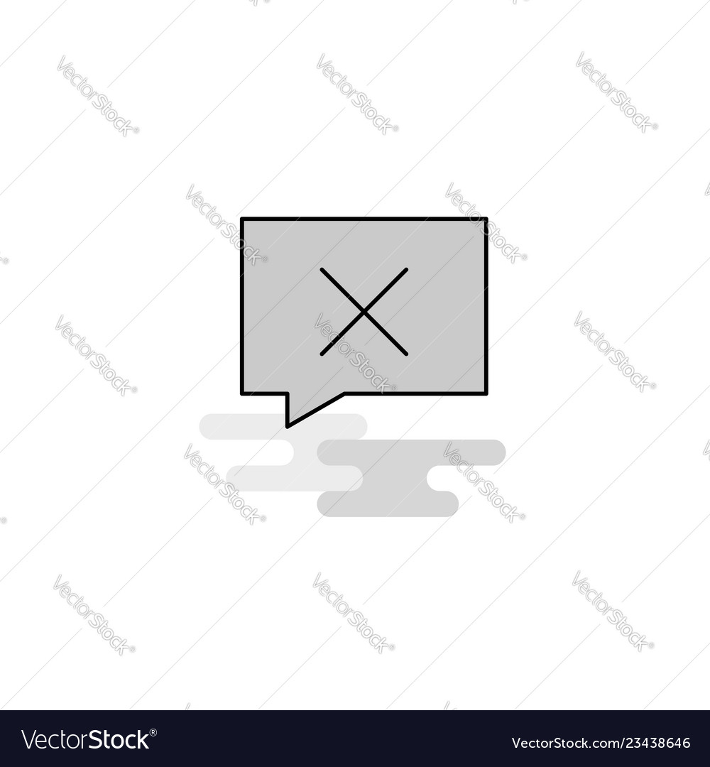 Message not sent web icon flat line filled gray Vector Image Message not sent web icon flat line filled gray