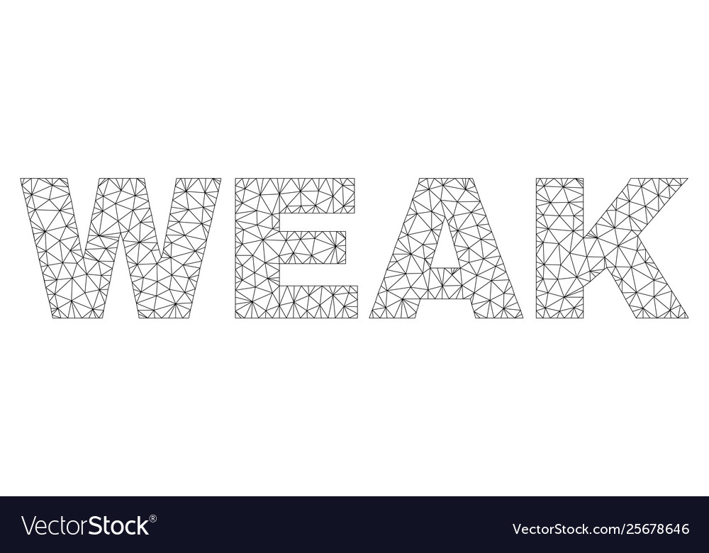 Polygonal mesh weak text label vector image Polygonal mesh weak text label