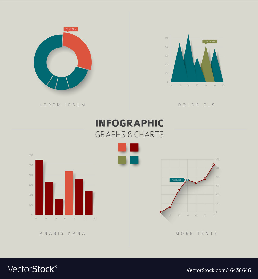 Set von flachen Design Infografiken und Grafiken