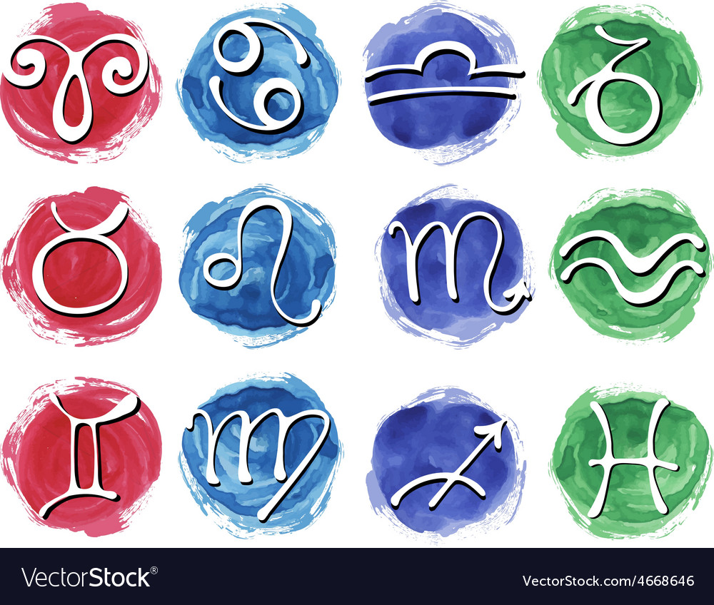 Set of zodiac signs Royalty Free Vector Image - VectorStock