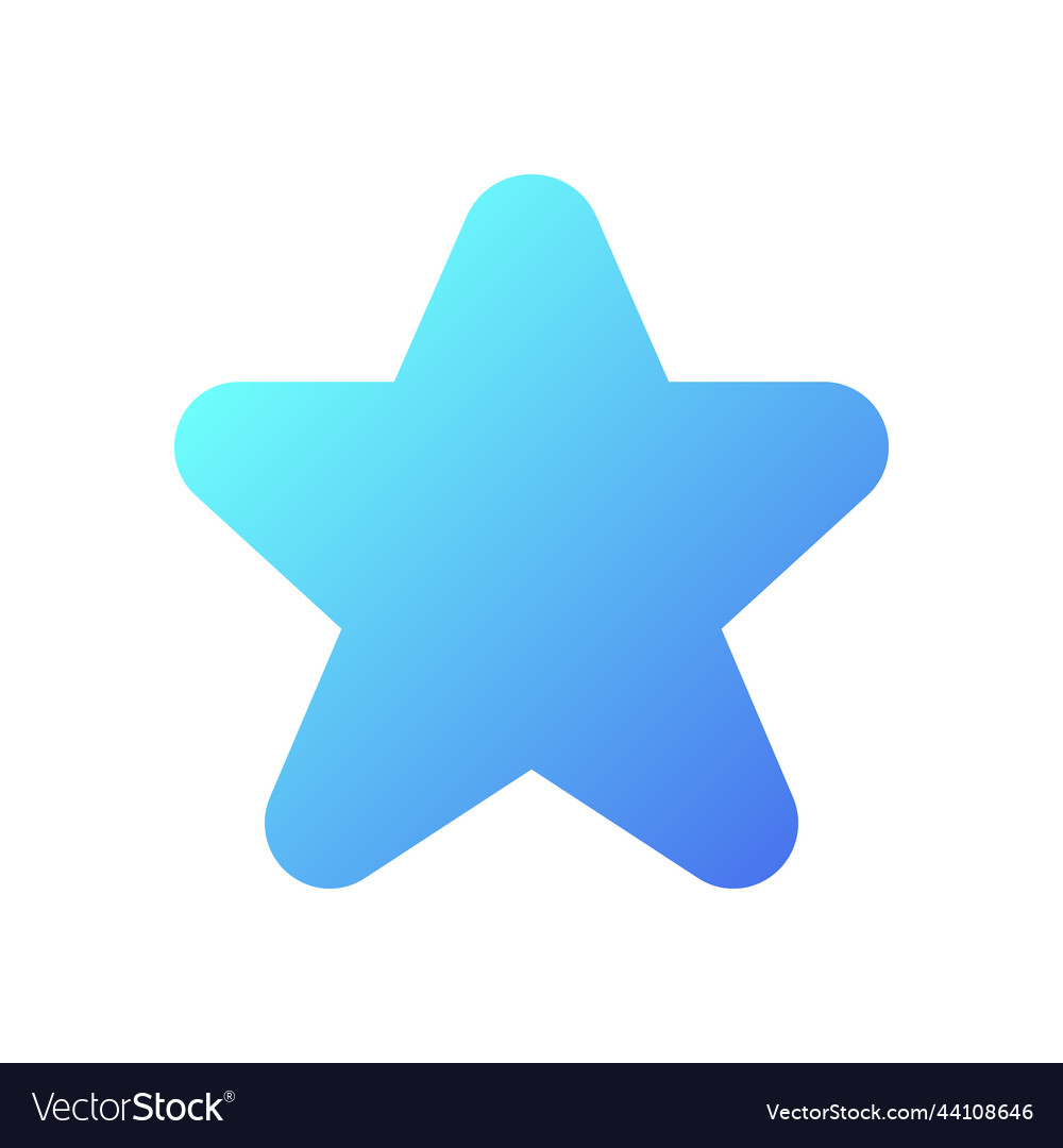 Star pixel perfect flat gradient two-color ui icon vector image Star pixel perfect flat gradient two-color ui icon