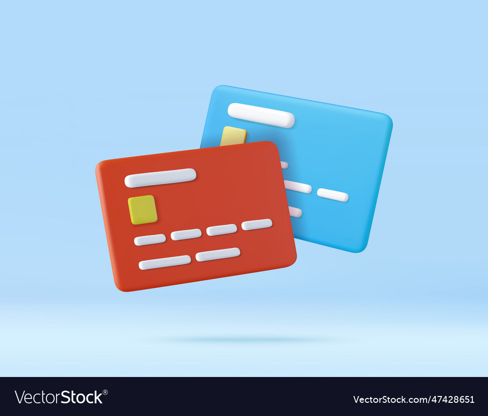 3d credit card Royalty Free Vector Image - VectorStock