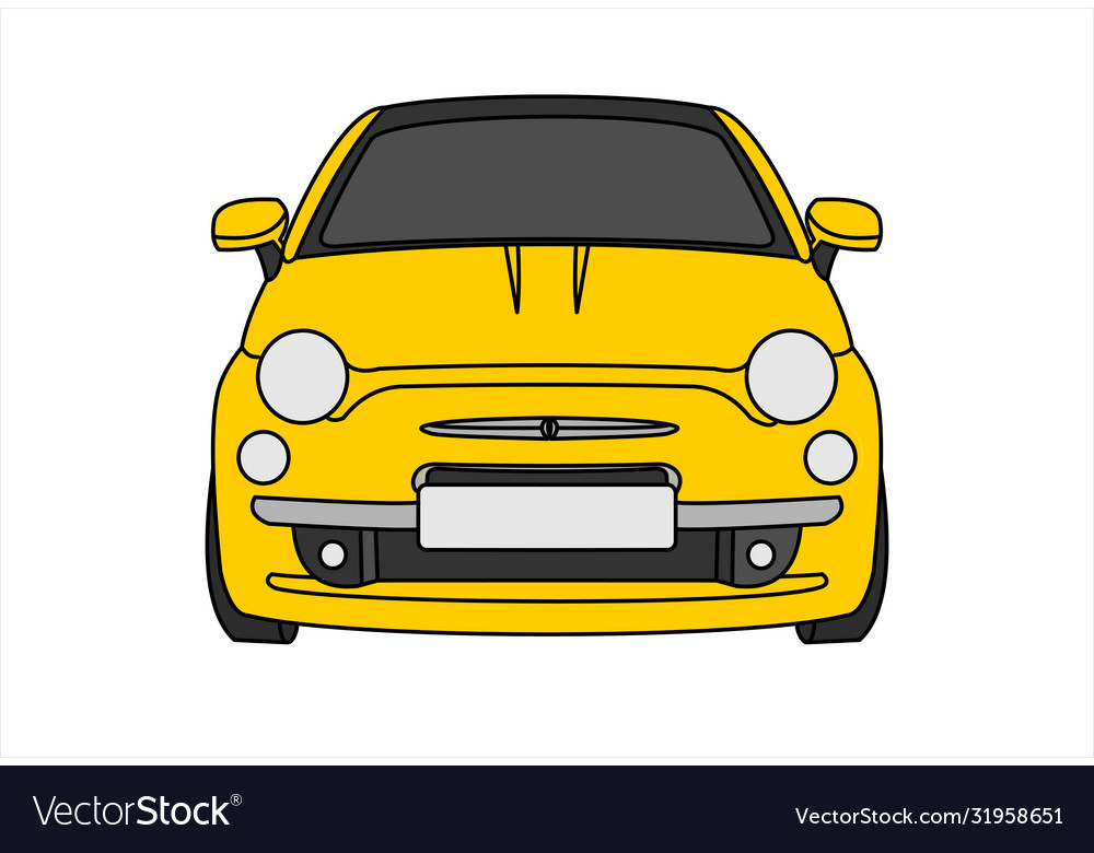 Car isolated on white background front view