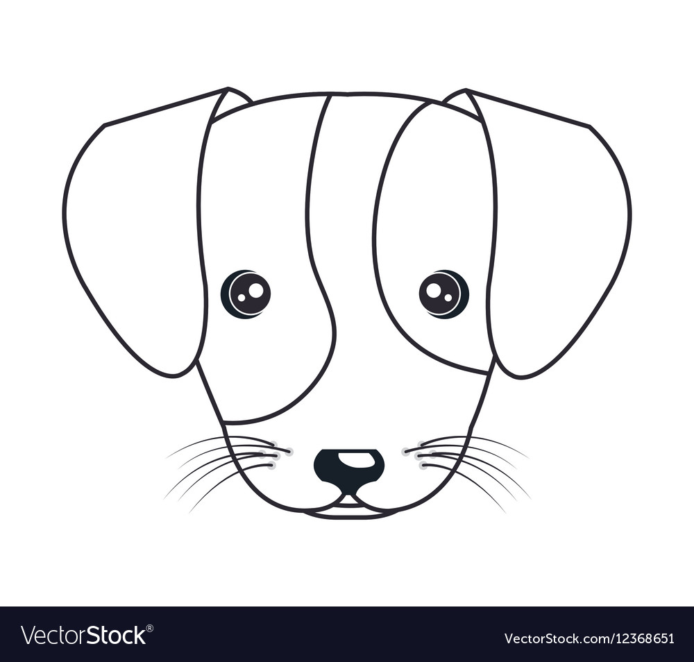 Cartoon cute puppy hand draw Royalty Free Vector Image