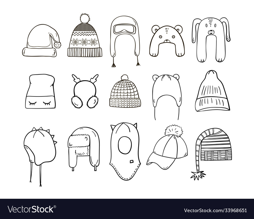 Collection winter hats