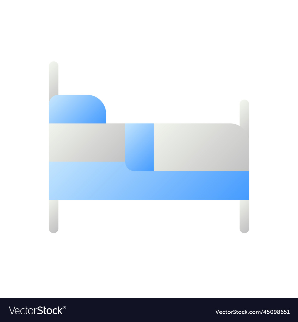 Finding bed to sleep flat gradient two-color ui vector image Finding bed to sleep flat gradient two-color ui