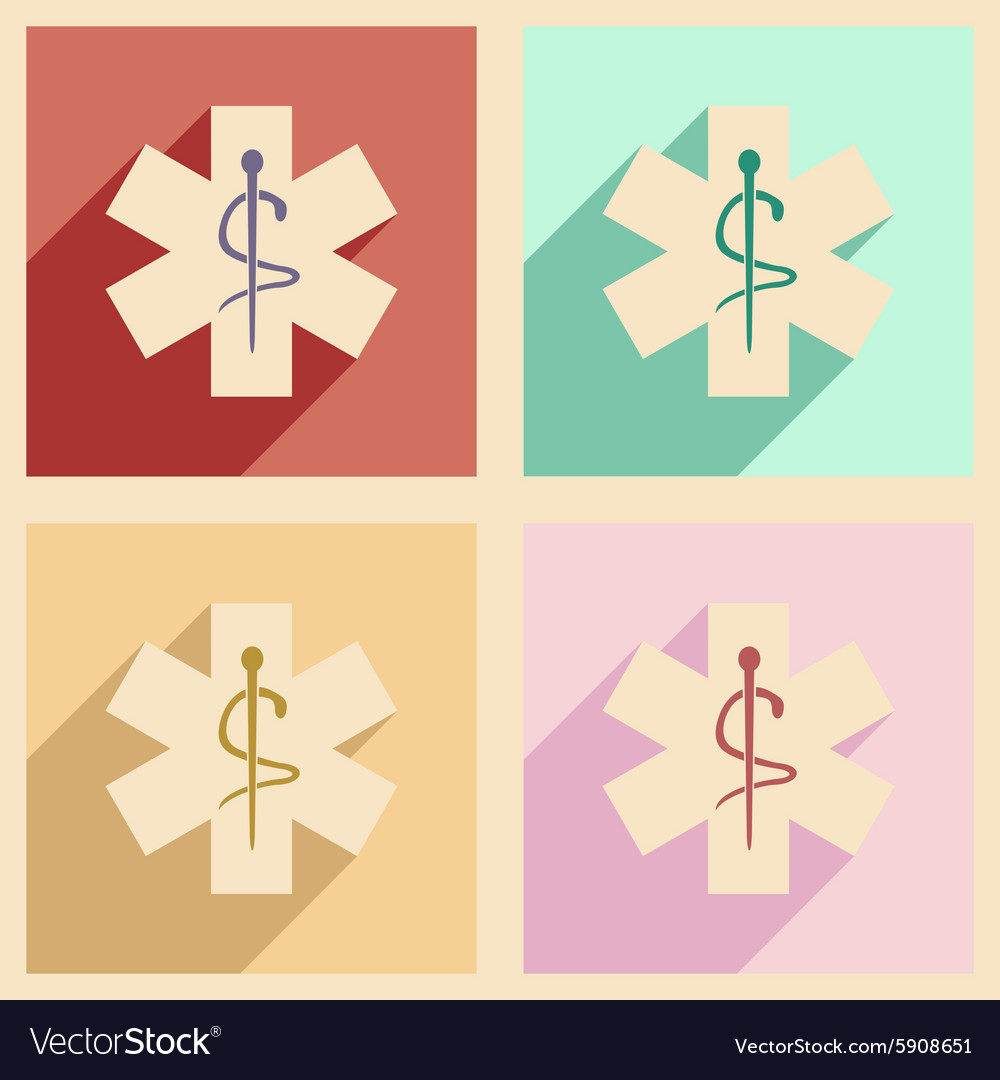 Flat with shadow concept and mobile application
