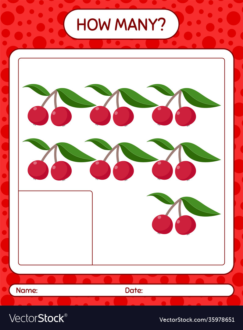 How many counting game with indian prune vector image How many counting game with indian prune
