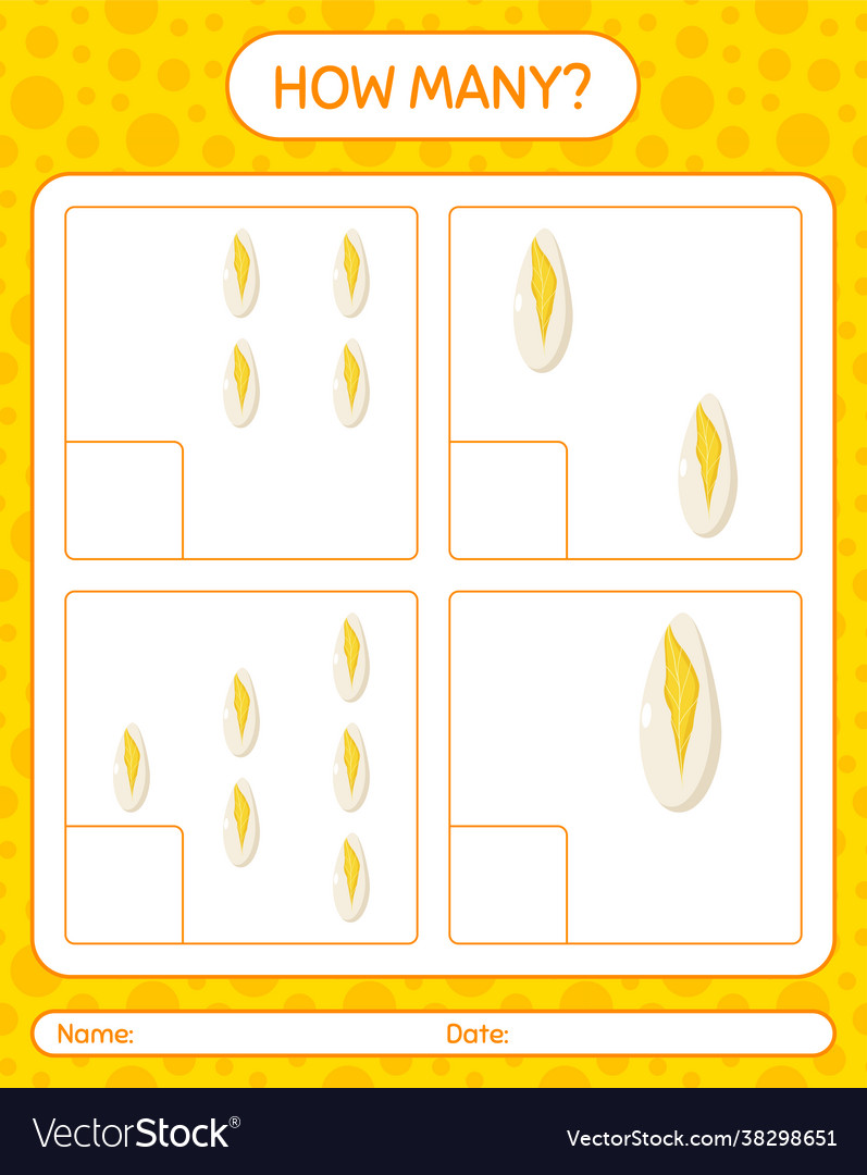 How many counting game with witloworksheet vector image How many counting game with witloworksheet