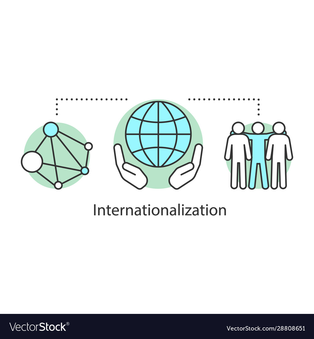 Internationalization concept icon Royalty Free Vector Image