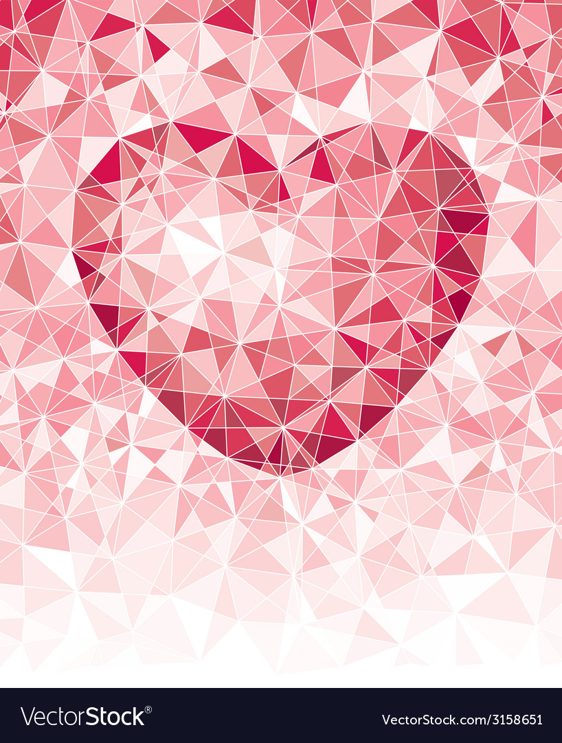 Mosaic heart Royalty Free Vector Image - VectorStock