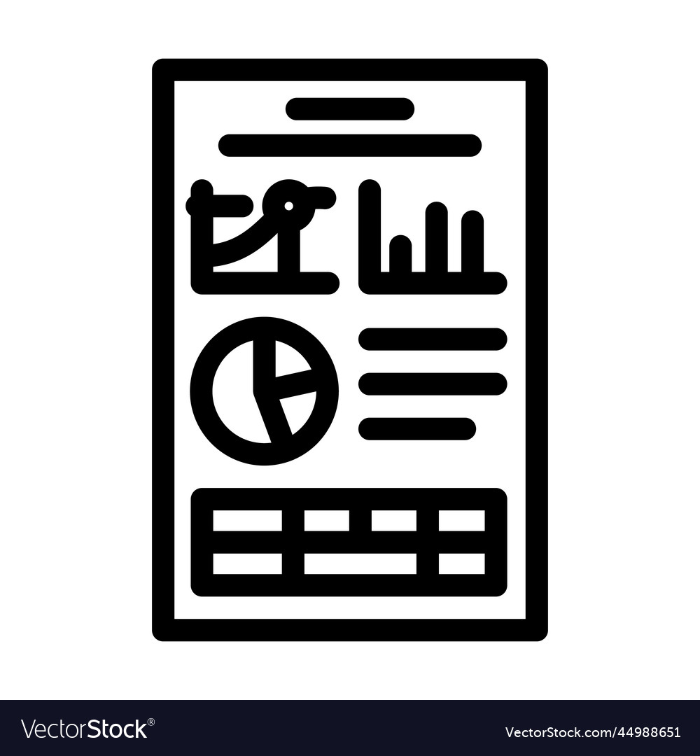 Project folder line icon vector image Project folder line icon