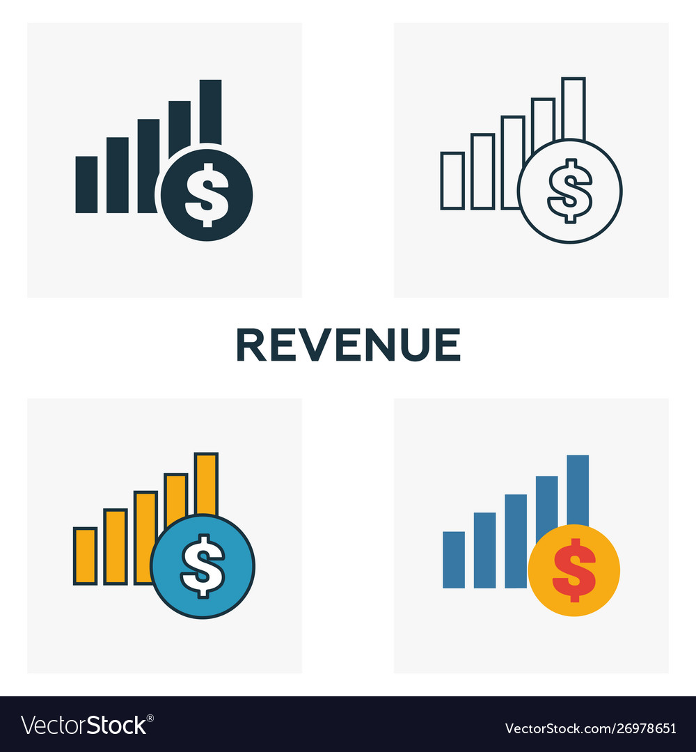 Revenue Outline Icon - Thin Line