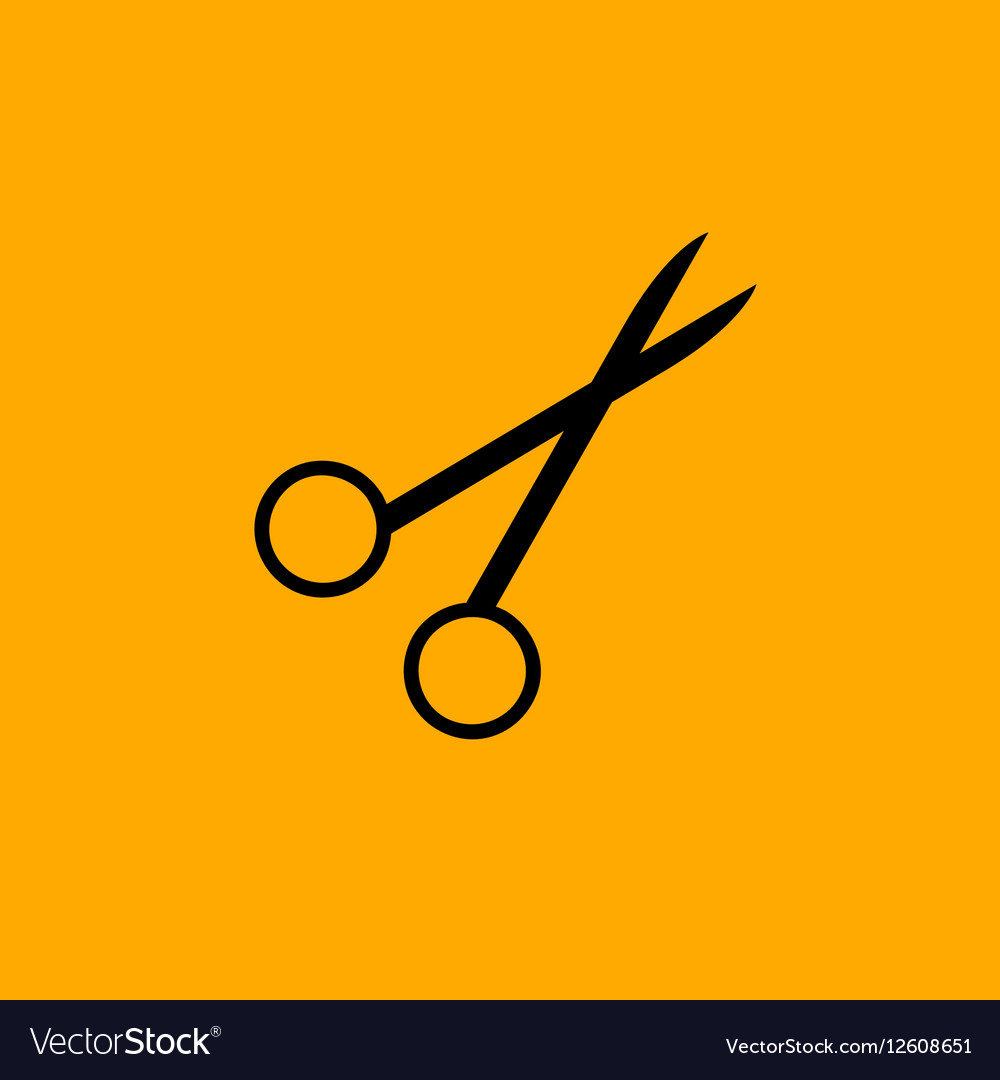 Scissors symbol isolated on white background