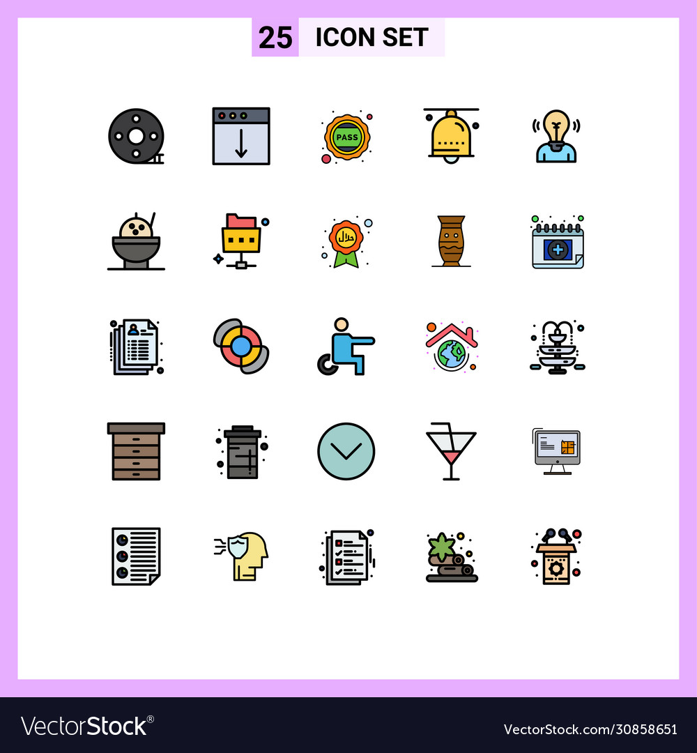 Set 25 modern ui icons symbols signs