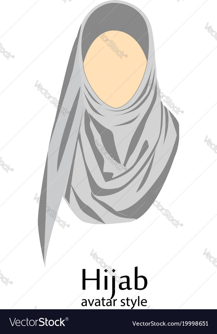 Women Wearing Hijab Avatar Icons In Flat Style Vector Image