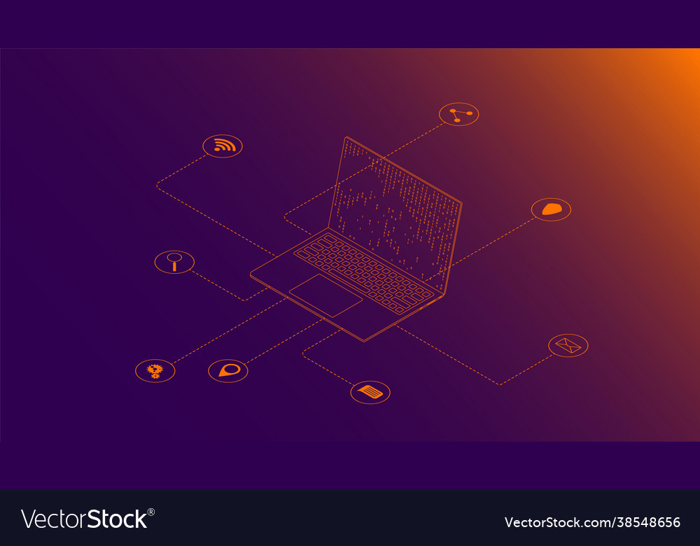 A laptop with code on screen next
