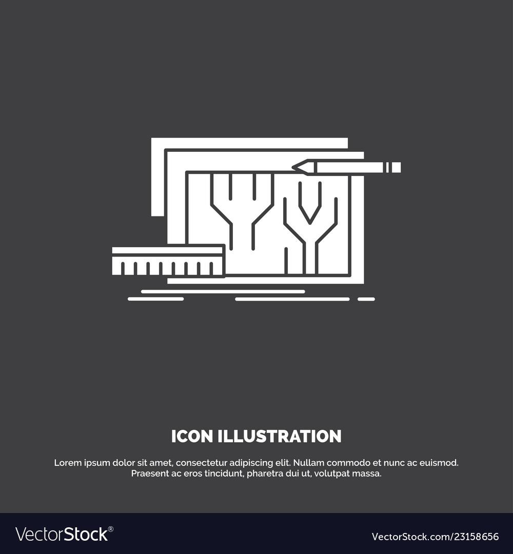 Architecture blueprint circuit design engineering vector image Architecture blueprint circuit design engineering