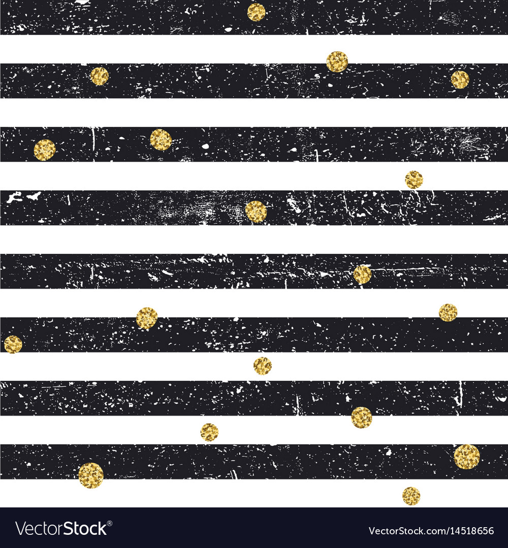 Black textured lines and chaotic golden dots