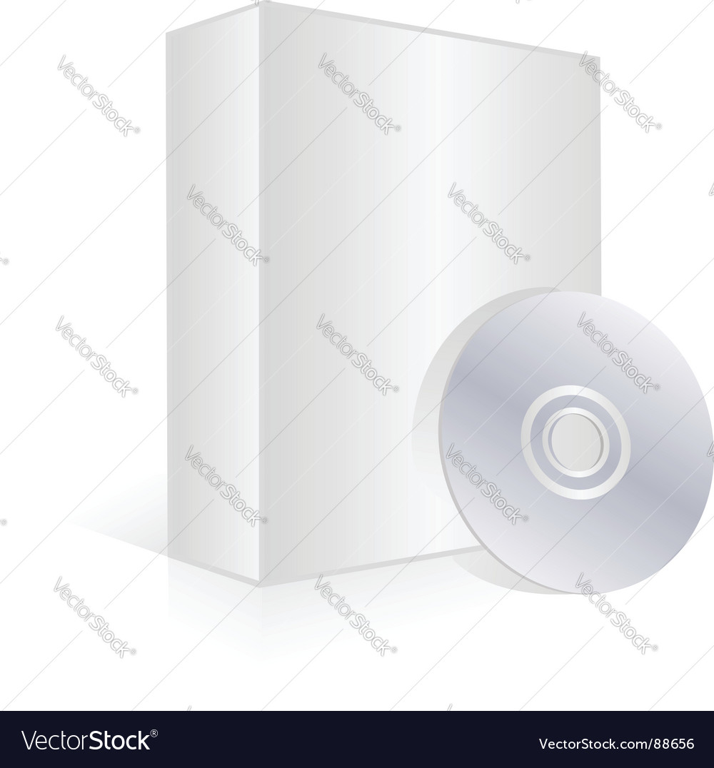 Blank software box and cd