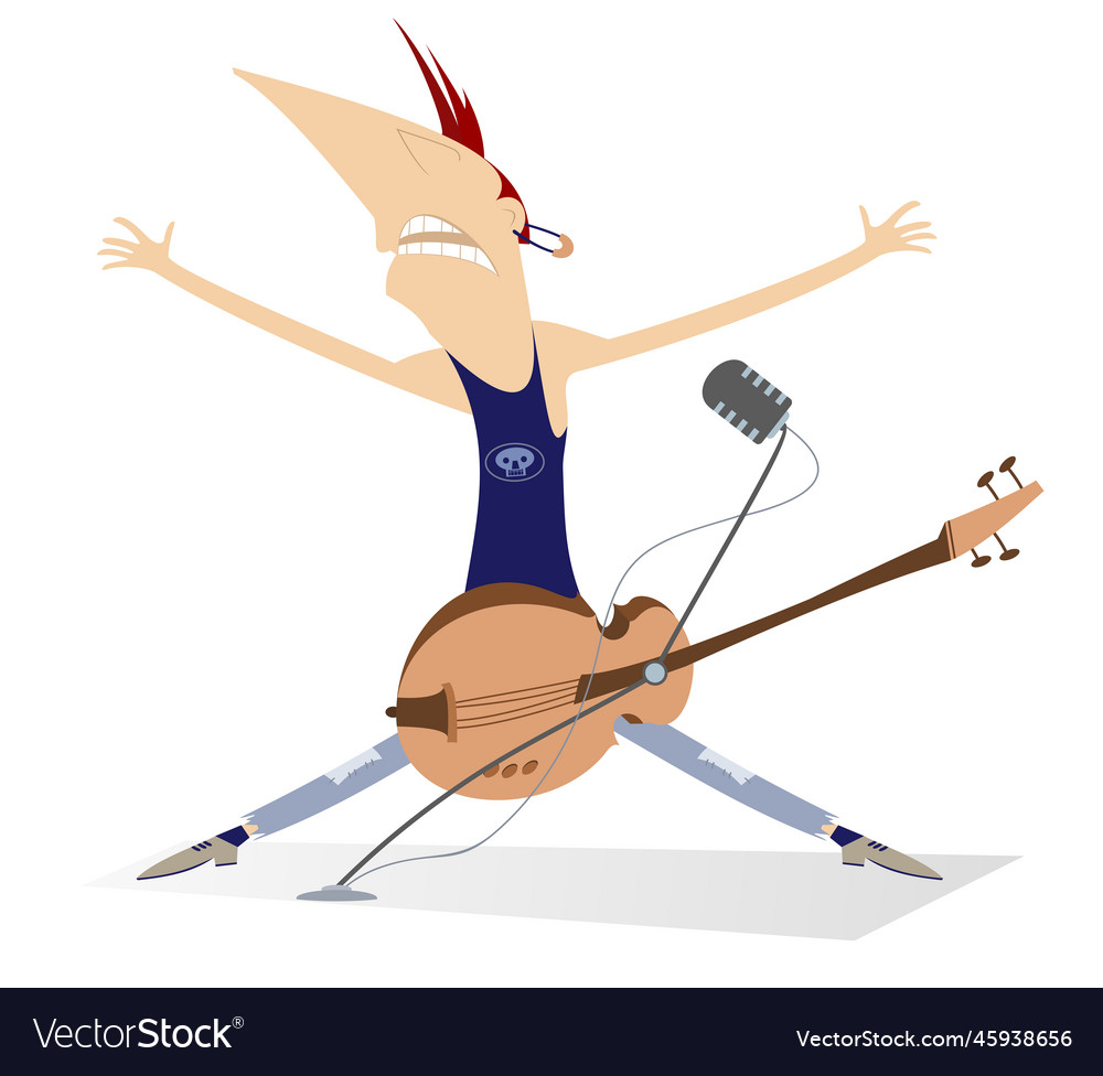 Cartoon guitar player