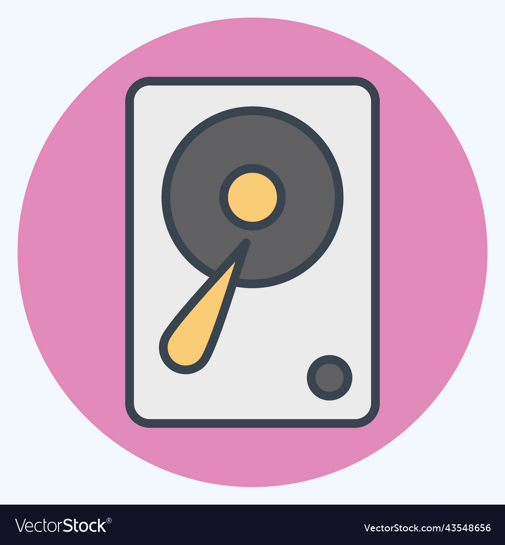 Icon hardisk suitable for computer components vector image Icon hardisk suitable for computer components