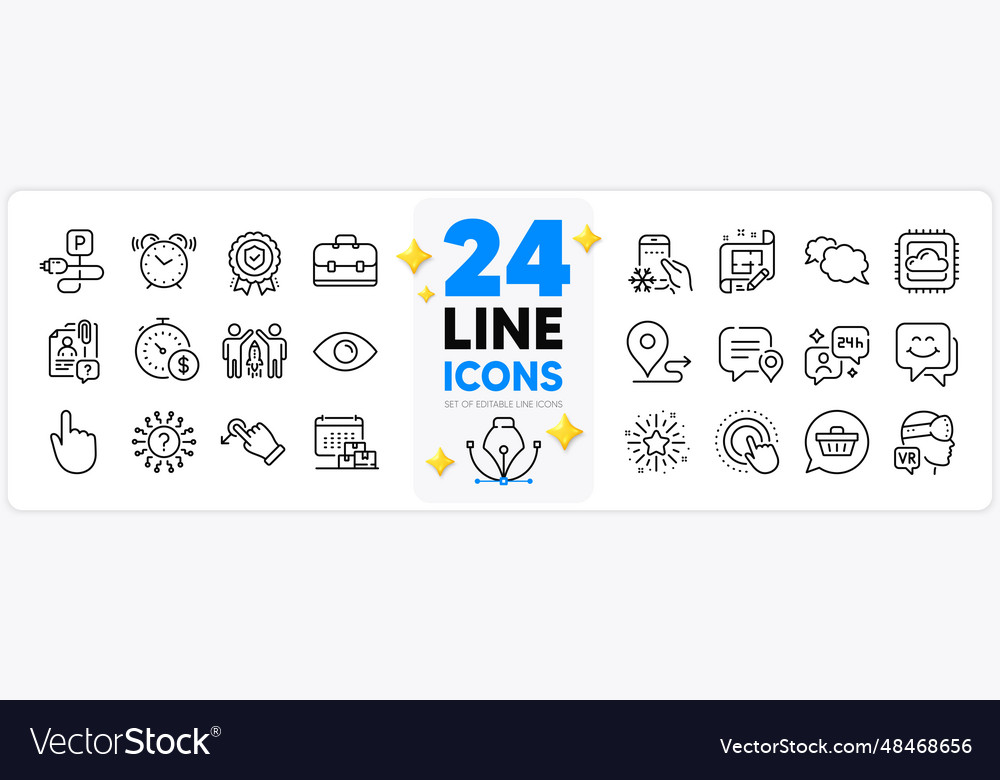Icons set of cloud computing chat bubble and last vector image Icons set of cloud computing chat bubble and last