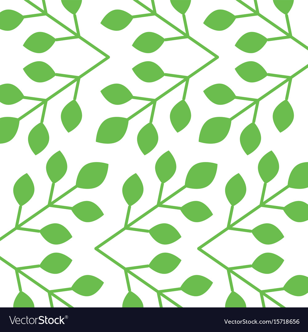 Leafs plant ecology pattern Royalty Free Vector Image