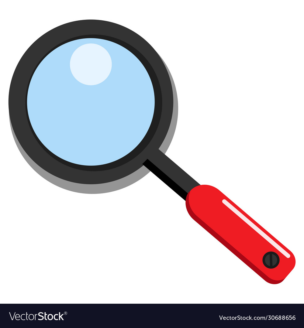 Magnifier or search engine icon flat isolated Vector Image
