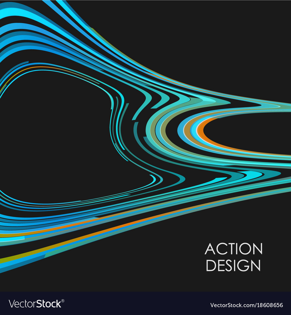 Modern wave lines abstract background action