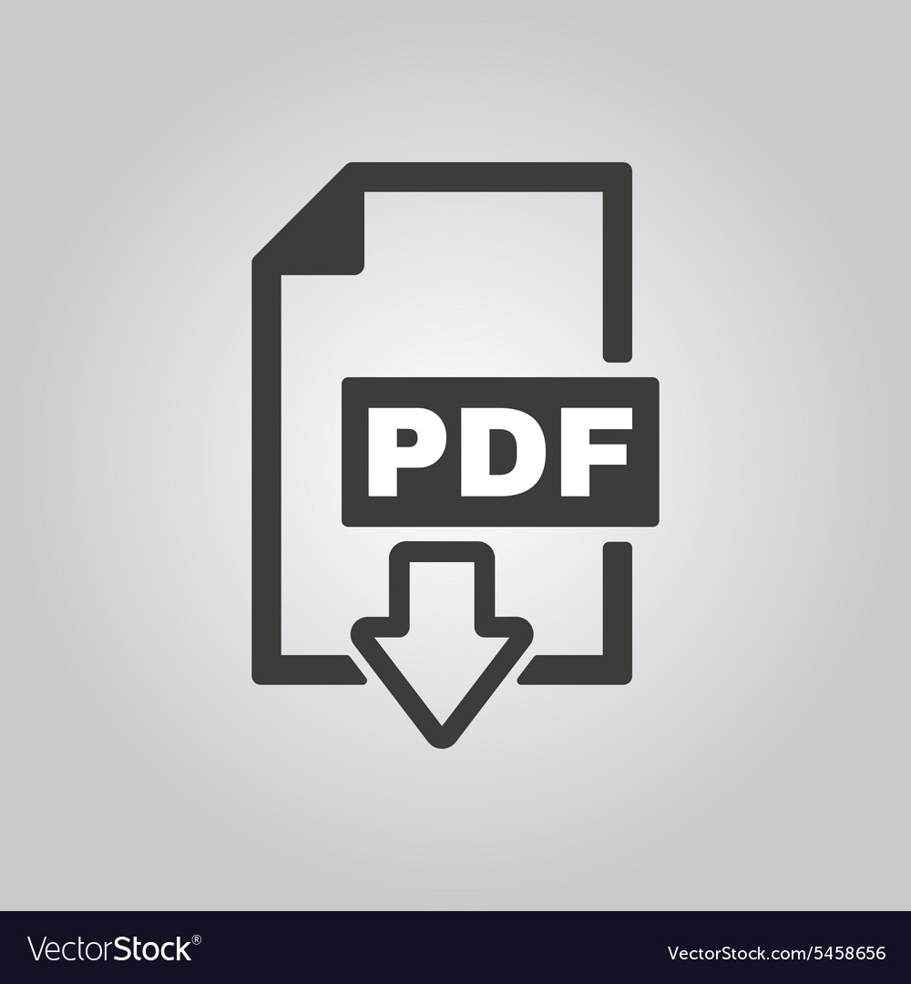 Pdf icon file format symbol flat
