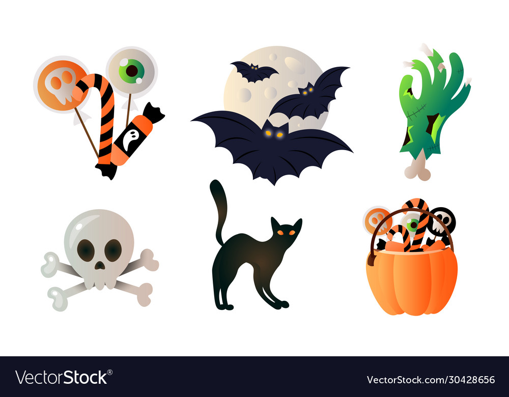 Set isolated different traditional objects vector image Set isolated different traditional objects