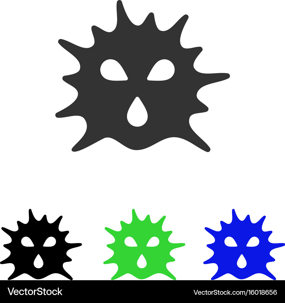 Virus structure flat icon Royalty Free Vector Image