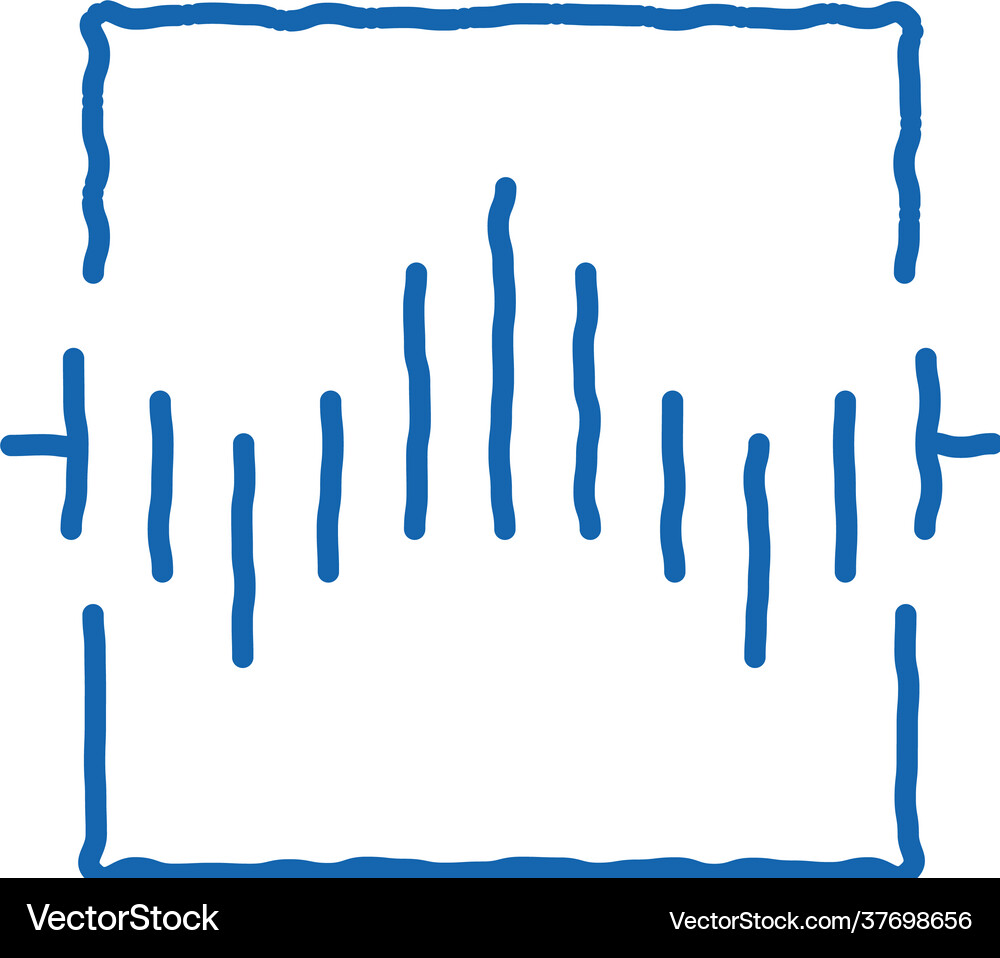 Wireless sensor voice control doodle icon hand Vector Image