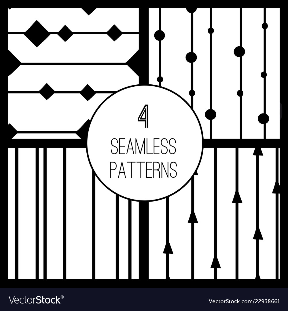 Abstract seamless pattern set vector image Abstract seamless pattern set