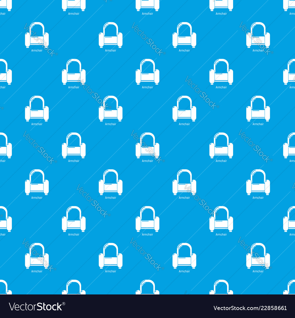 Armchair pattern seamless blue