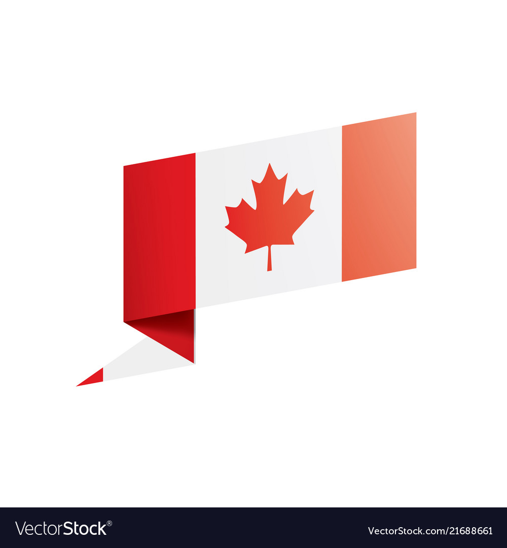 Canada flag on a white Royalty Free Vector Image