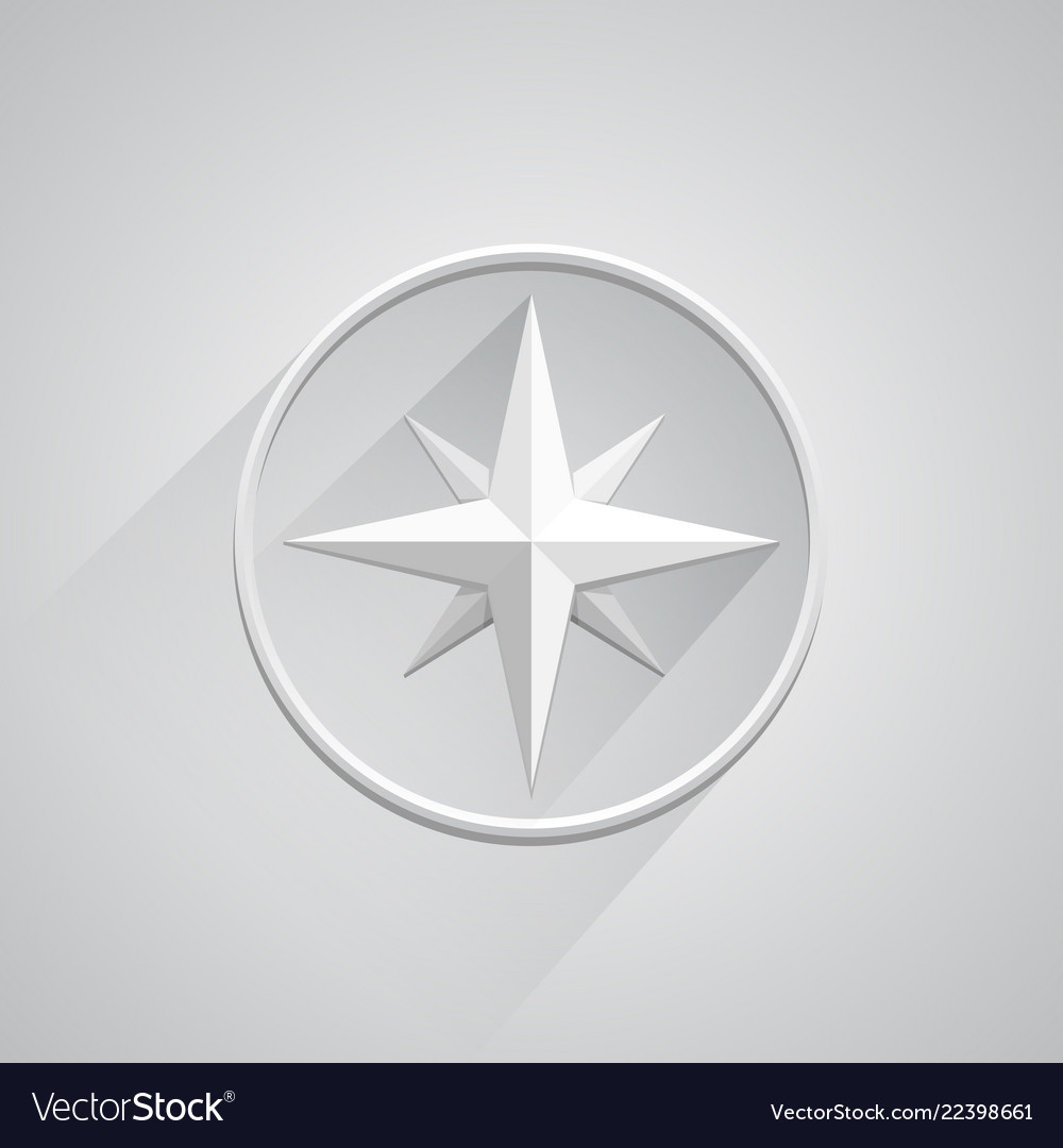 Compass on white background vector image Compass on white background