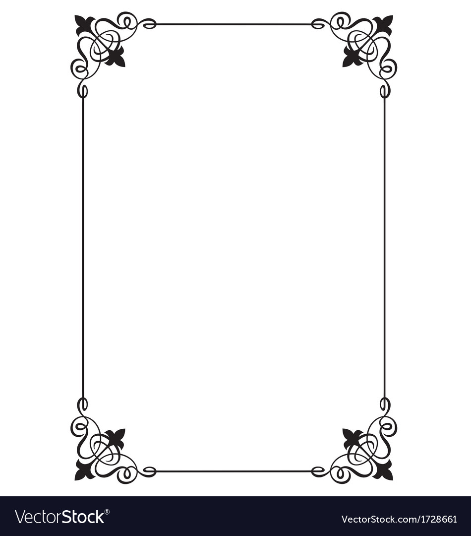 Download Decorative page border Royalty Free Vector Image