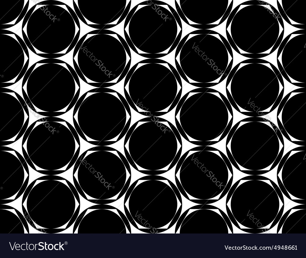 Design seamless monochrome hexagon pattern
