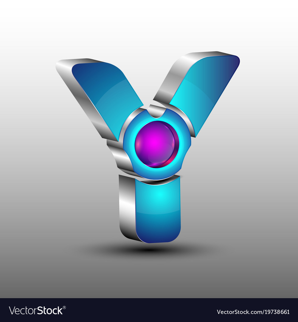 Futuristic 3d Logo Design Royalty Free Vector Image