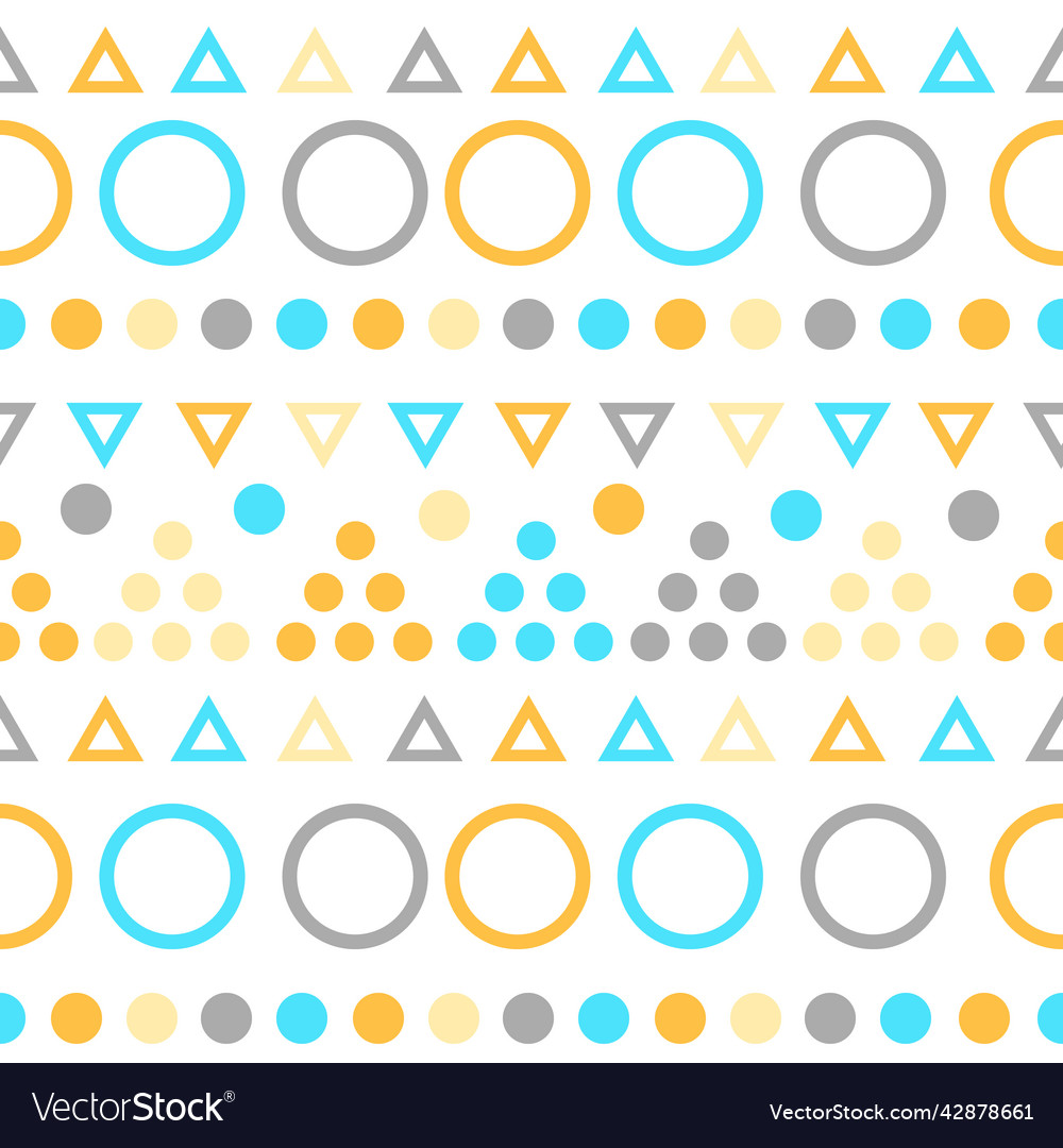 Geometric seamless pattern with colorful figures vector image Geometric seamless pattern with colorful figures