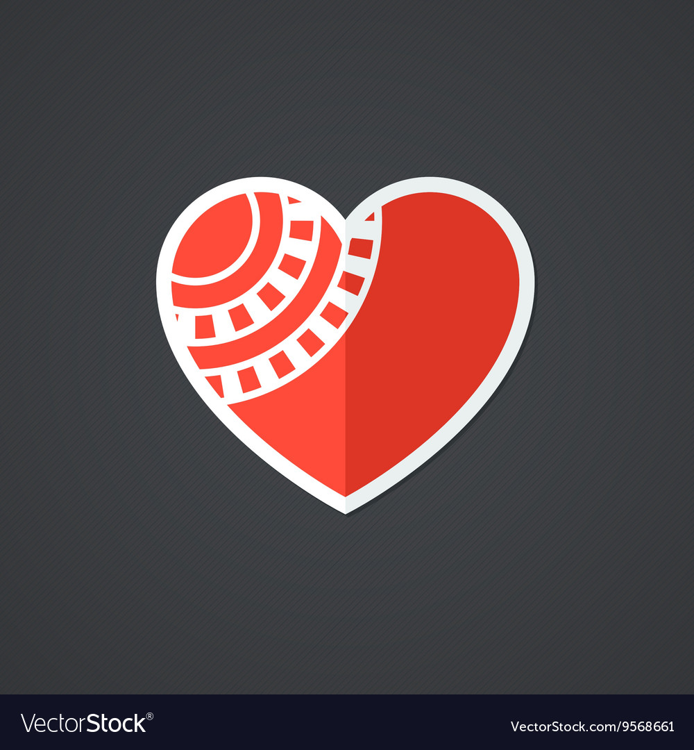Heart icon single object symbol