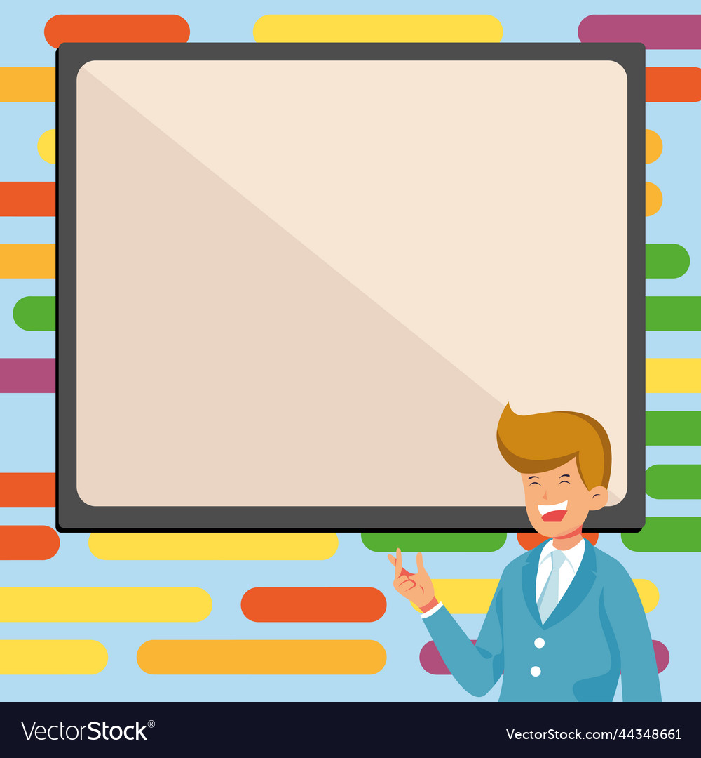 Instructor drawing pointing stick on empty