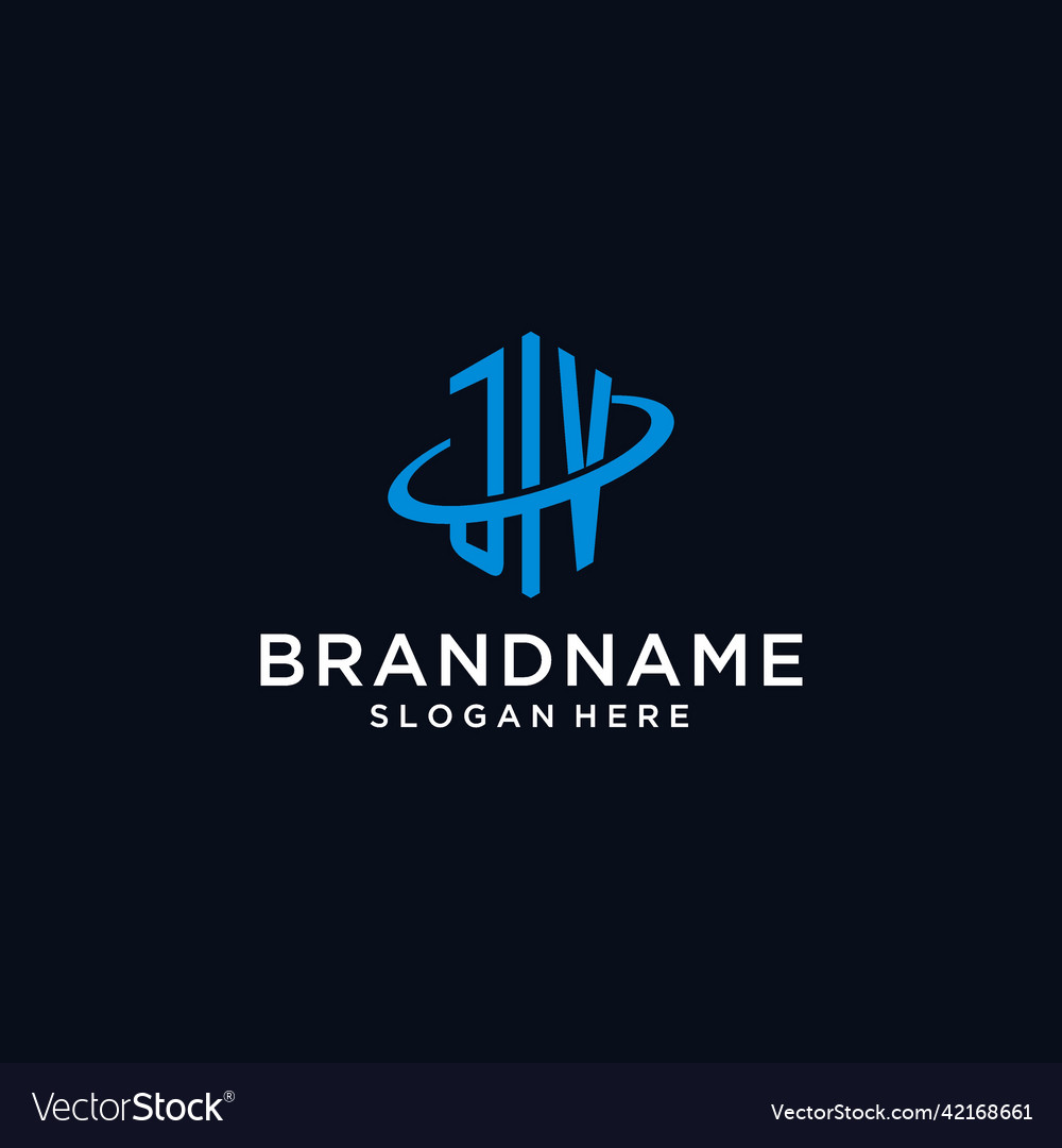 Jv initial monogram logo with hexagonal shape Vector Image Jv initial monogram logo with hexagonal shape