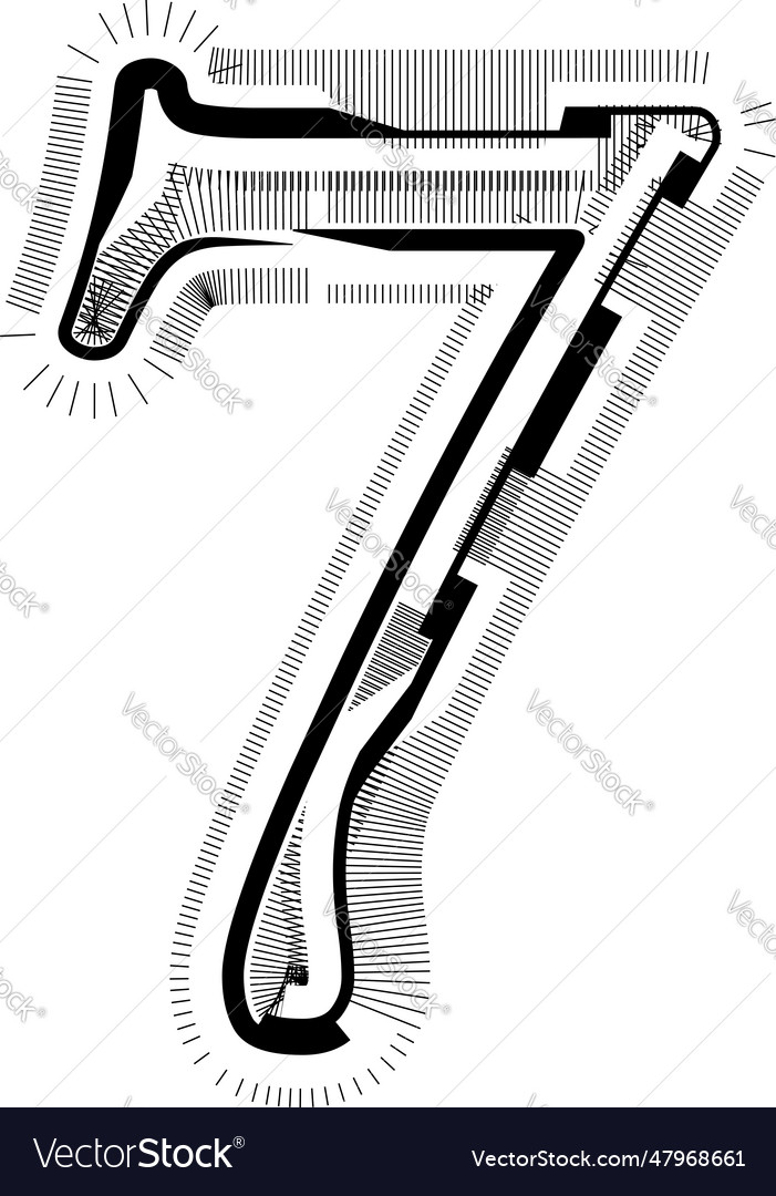 Modern abstract striped design with lines number 7 vector image Modern abstract striped design with lines number 7