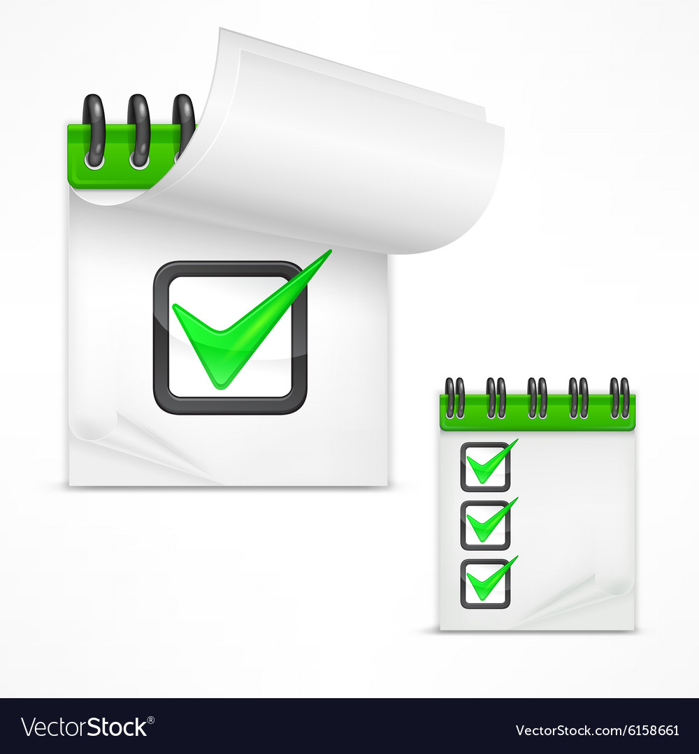 Notepad with check mark