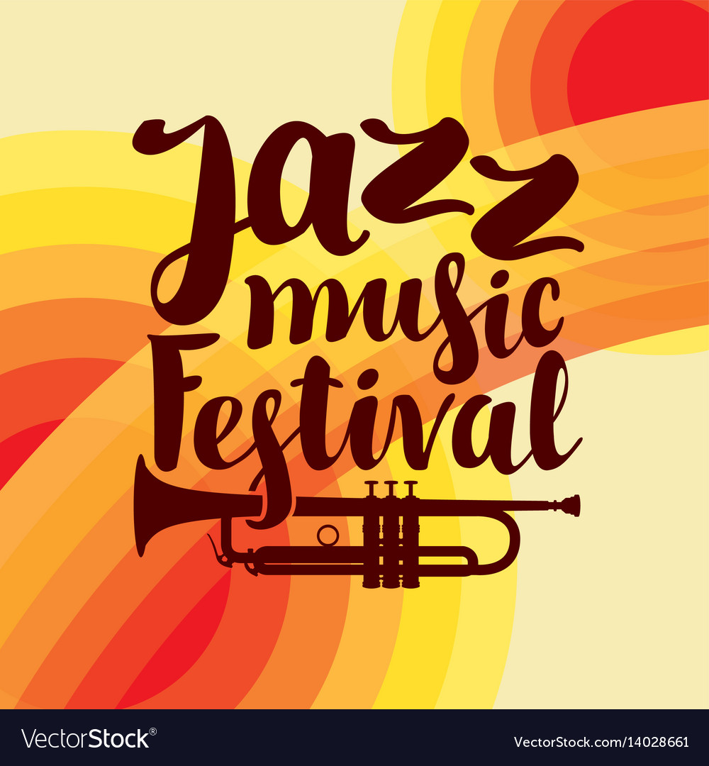 Poster for jazz festival live music with trumpet Vector Image