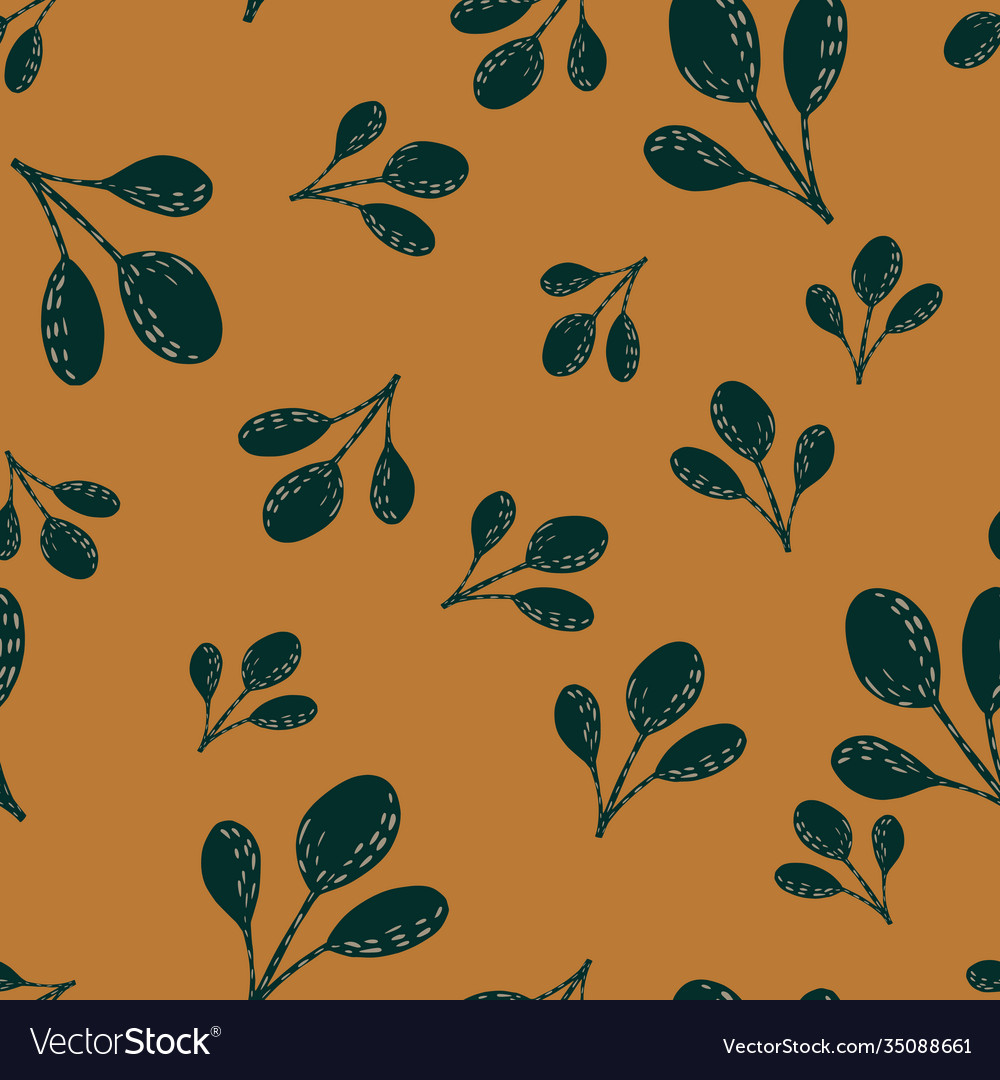 Random seamless doodle pattern with autumn simple vector image Random seamless doodle pattern with autumn simple