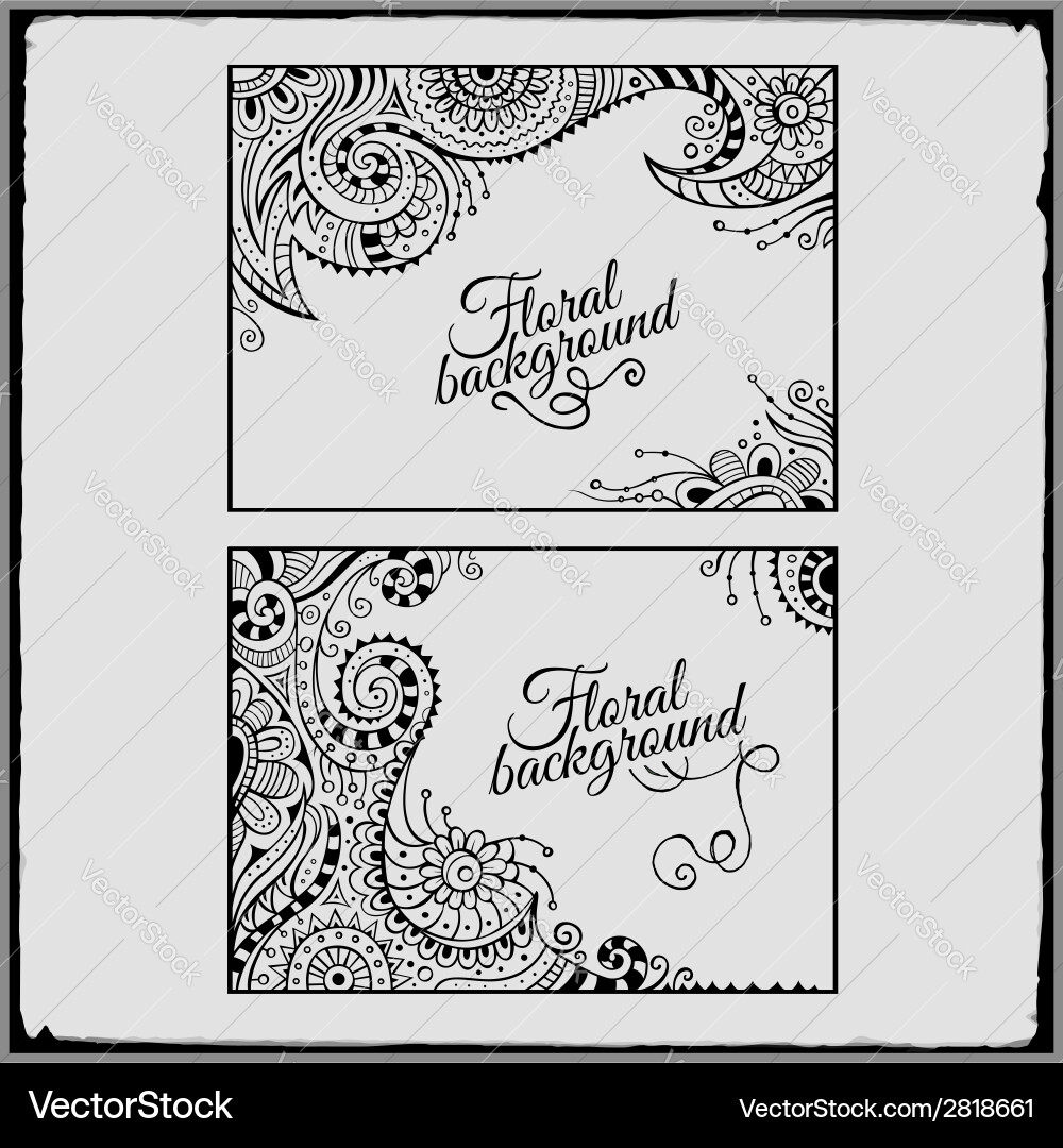 Set floral decorative frames Royalty Free Vector Image
